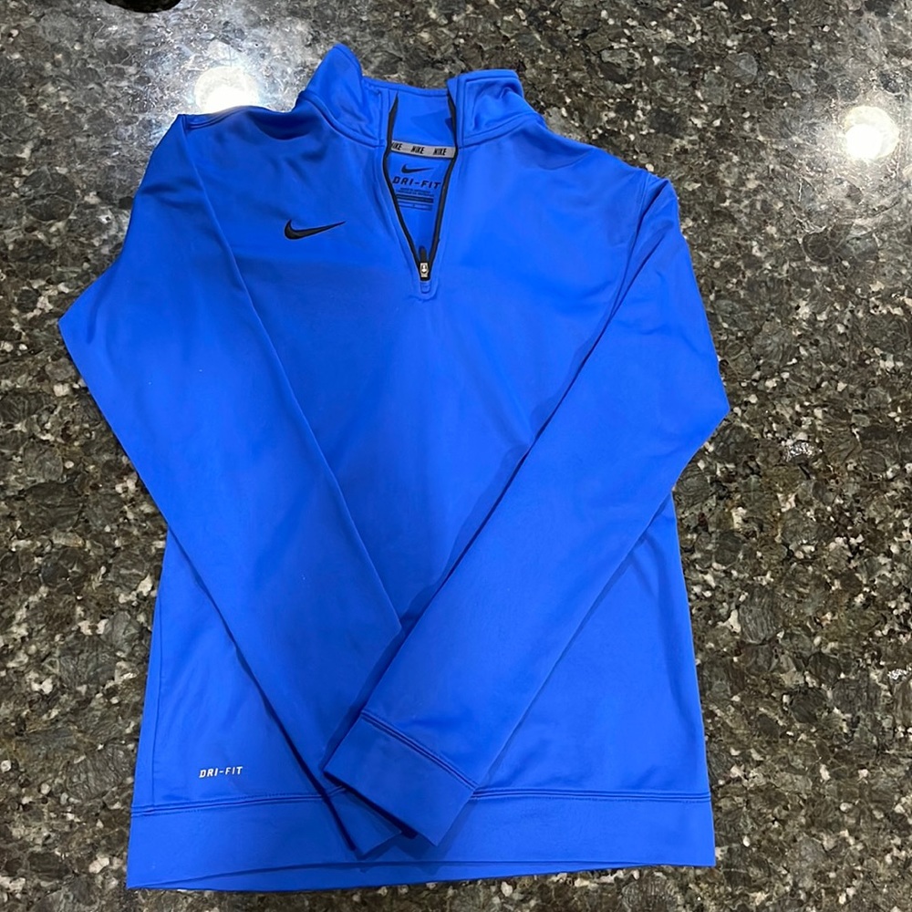 Nike dri fit quarter zip. Womens Small. Royal blue